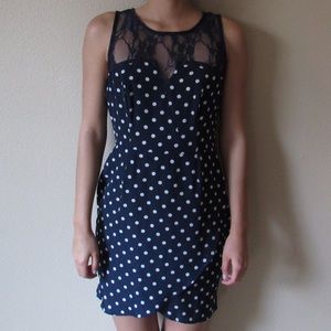 Navy Polka Dot Dress