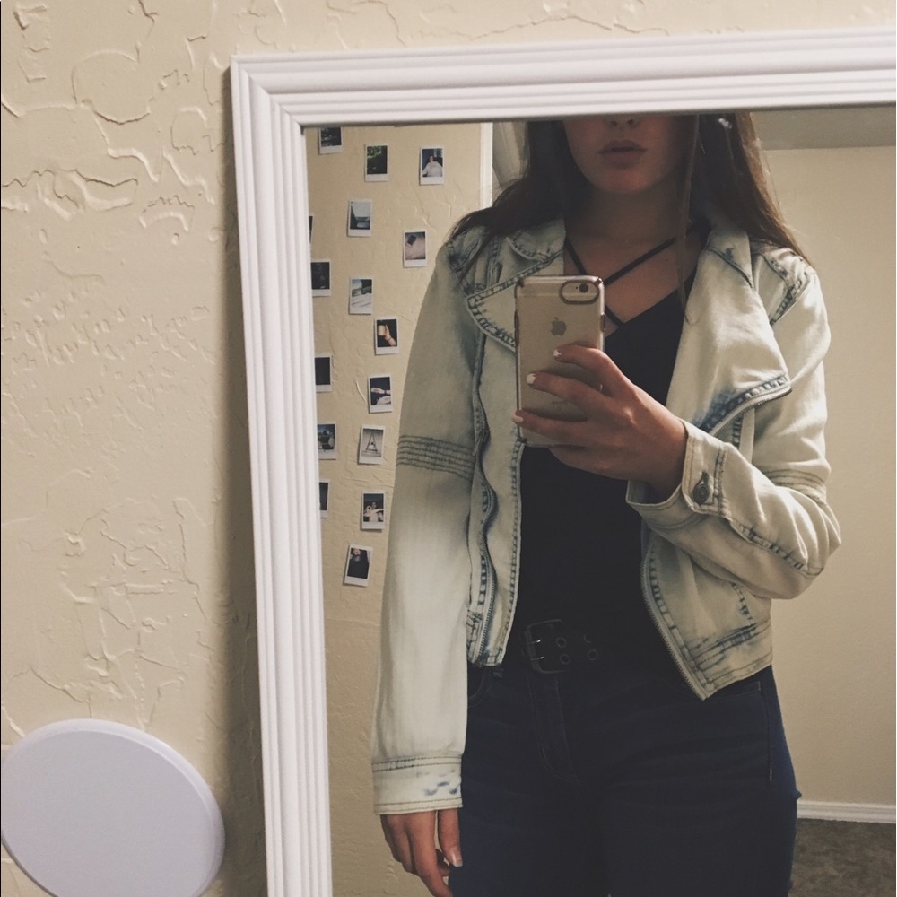 Biker denim jacket