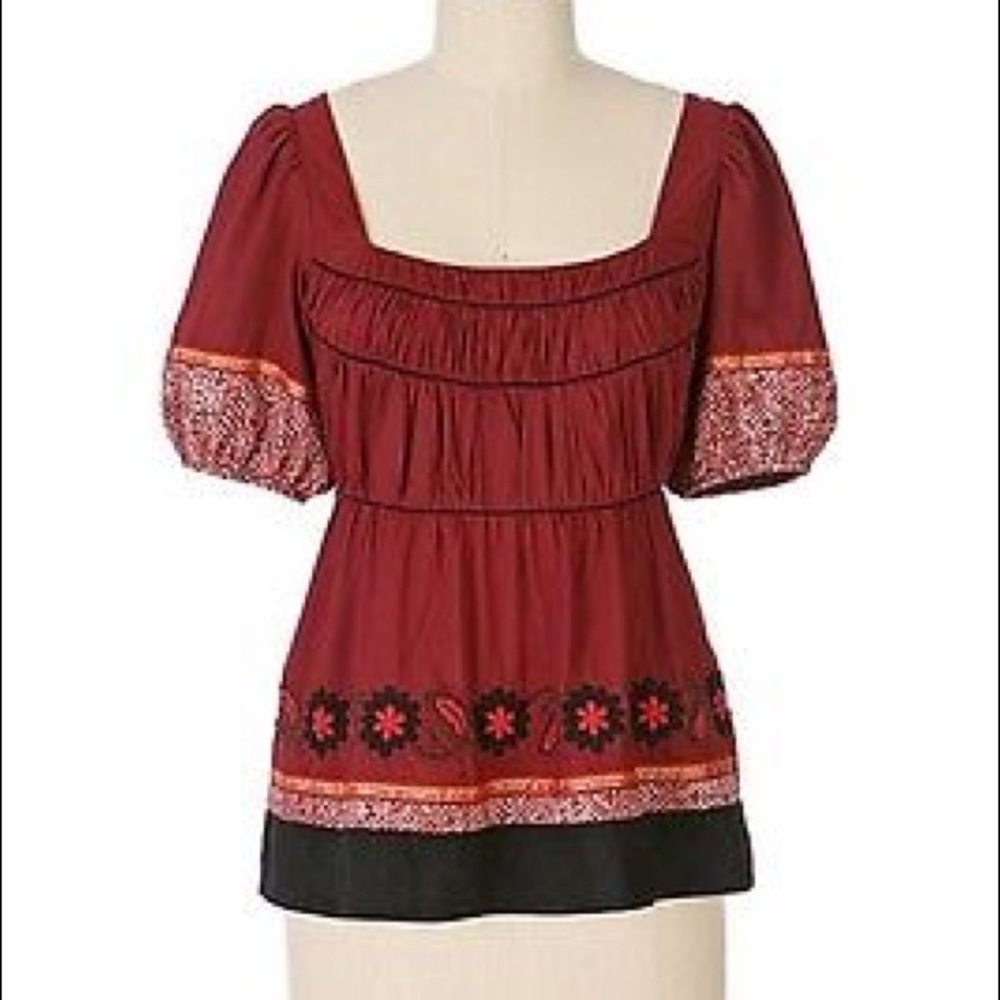 RARE Anthropologie Lithe Fisherman's Bridge Blouse