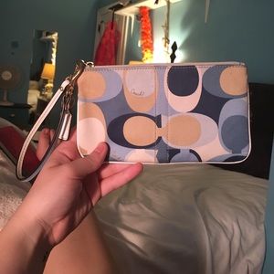 Coach RARE Authentic Blue Multi Wristlest