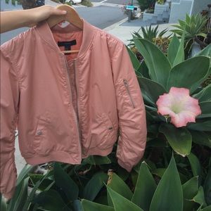 Pink bomber jacket