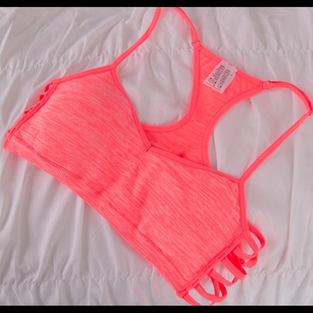 Super soft pink sports bra