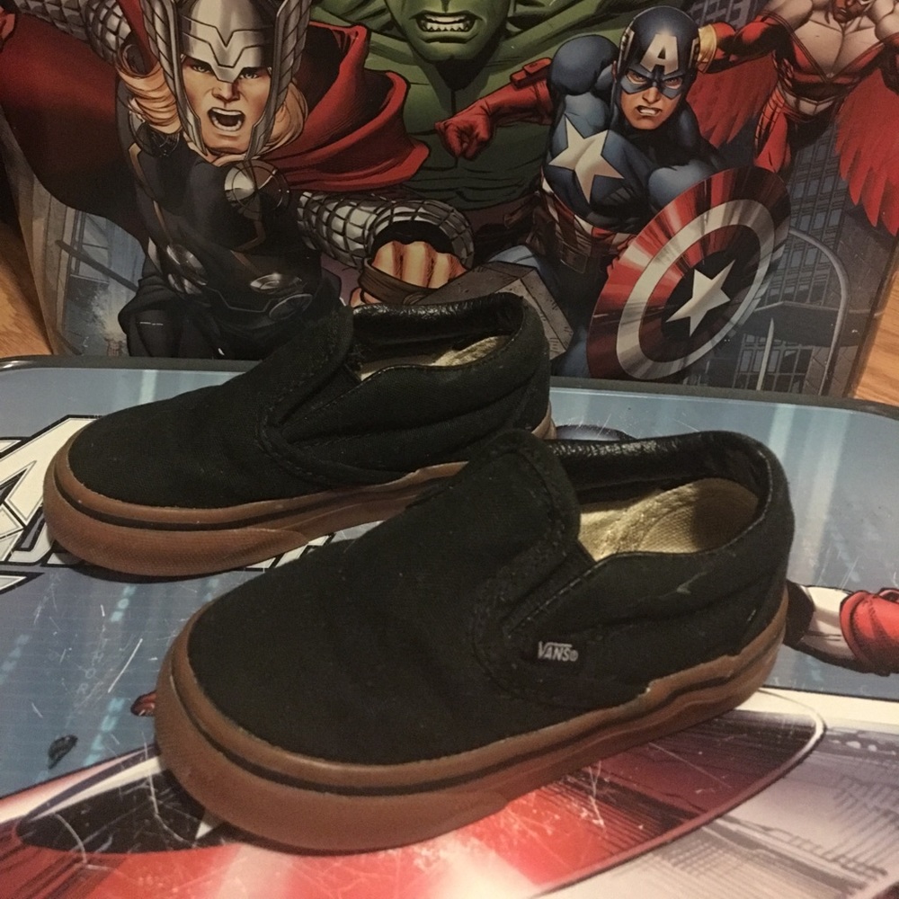 Black slip on vans