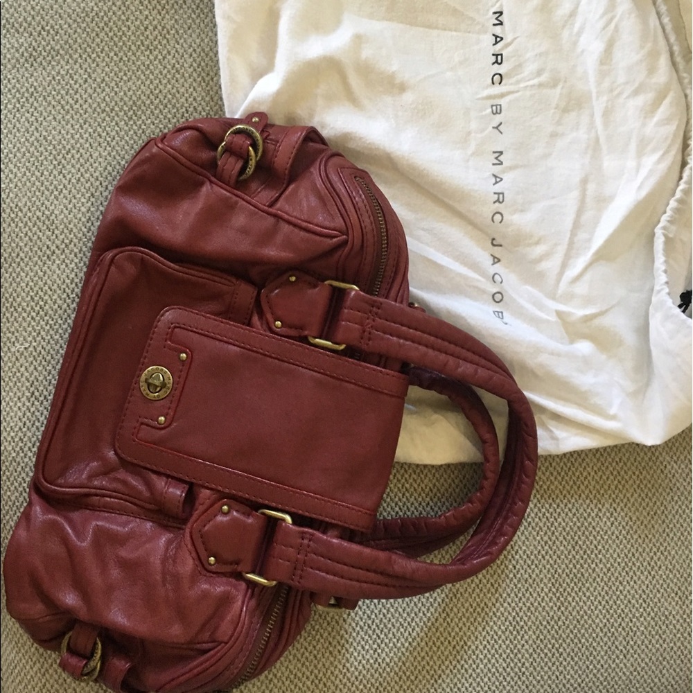 Red Leather Marc by Marc Jacobs Handbag