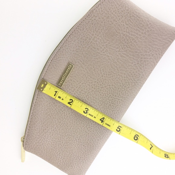 BareMinerals Tan & Gold Makeup Bag 5"x10" NEW - Picture 2 of 8