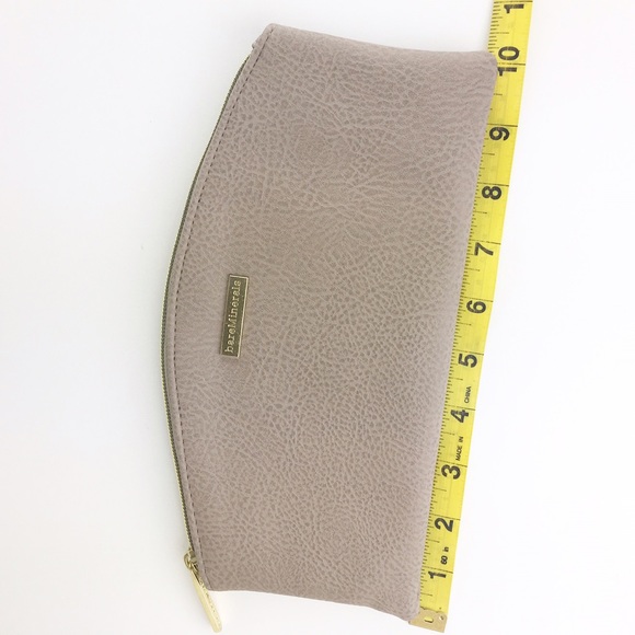 BareMinerals Tan & Gold Makeup Bag 5"x10" NEW - Picture 3 of 8