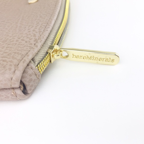 BareMinerals Tan & Gold Makeup Bag 5"x10" NEW - Picture 4 of 8