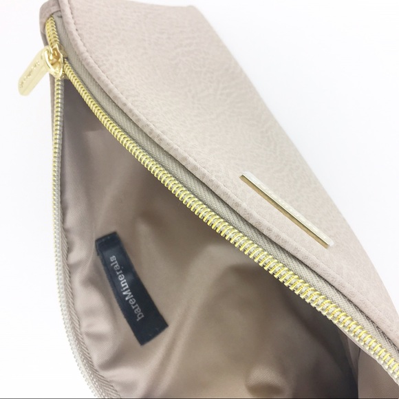 BareMinerals Tan & Gold Makeup Bag 5"x10" NEW - Picture 5 of 8