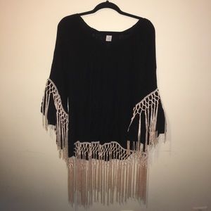 Black Fringe Tunic