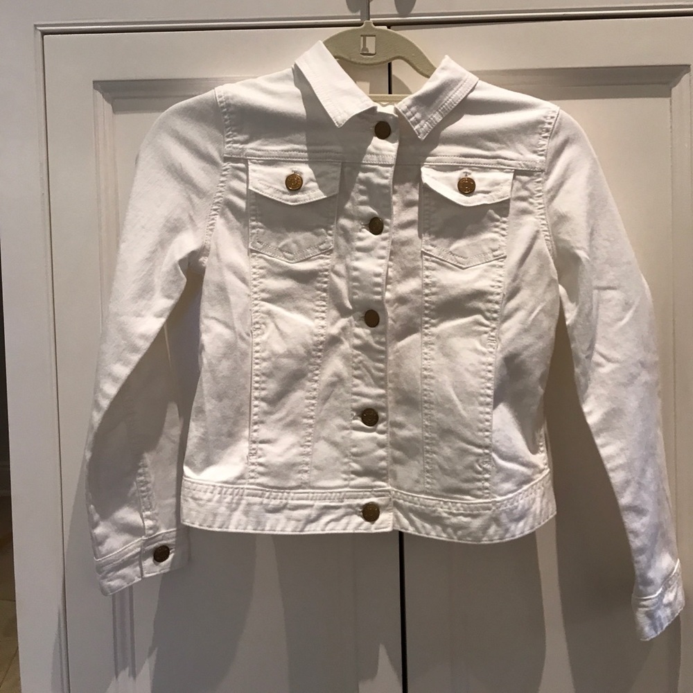 J Crew White Denim Jacket