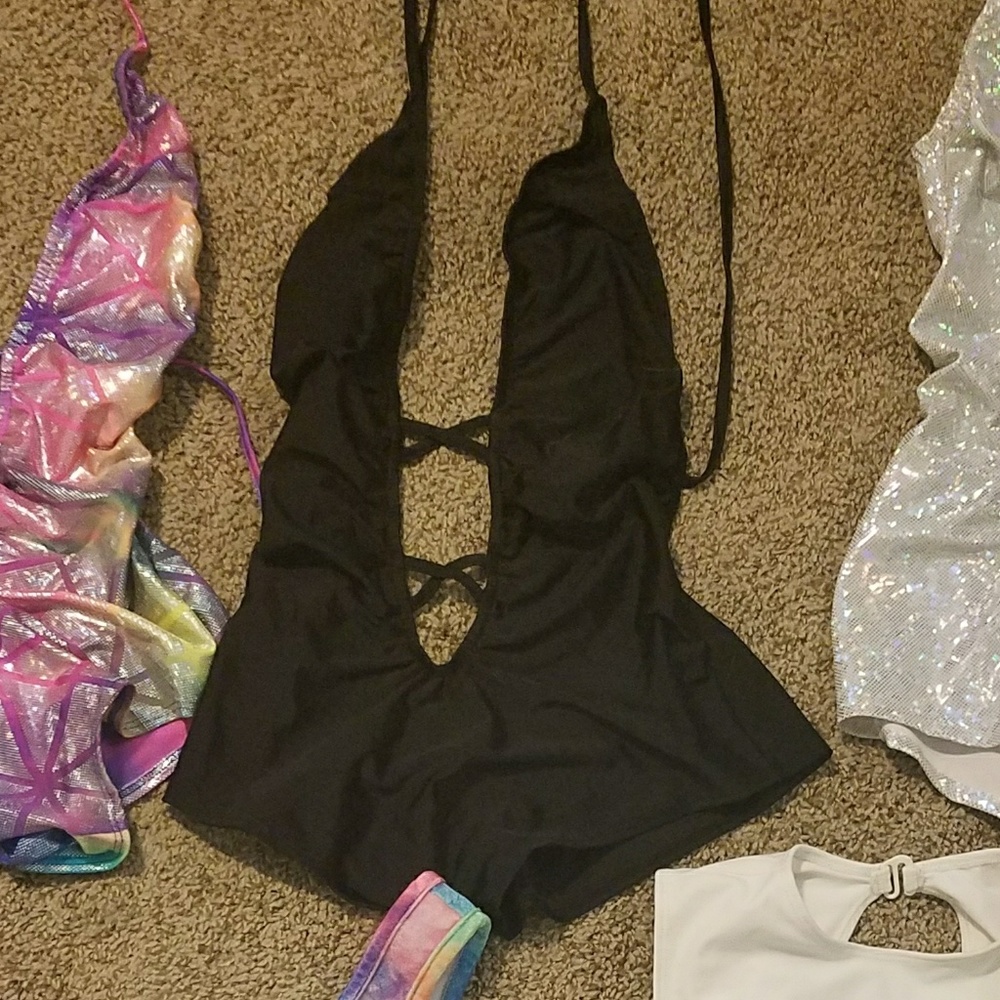 Little black diamonds body suit black only