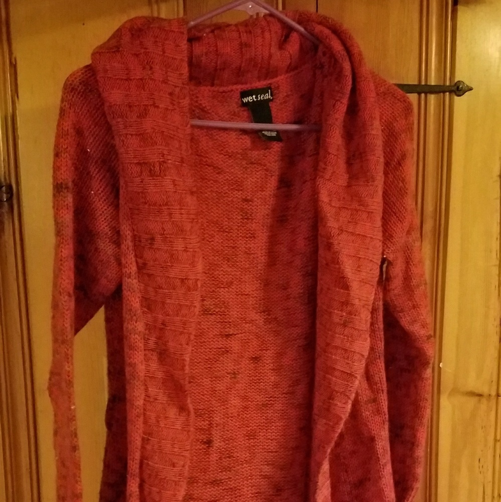 Red Wet Seal Cardigan