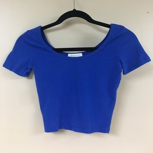 Forever 21 blue crop top
