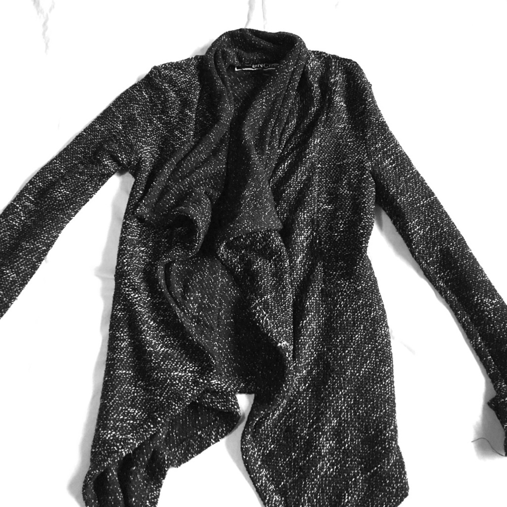 (SOLD) Black & White Cardigan