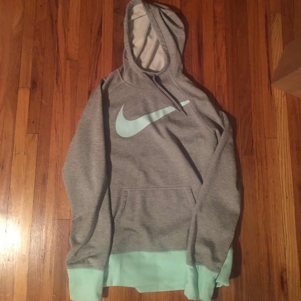 Nike Therma-fit Grey & Mint Green Sweatshirt