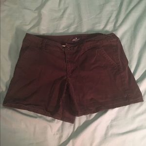 American Eagle Black Midi Shorts