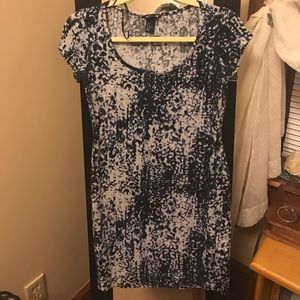 Printed blue tshirt dress