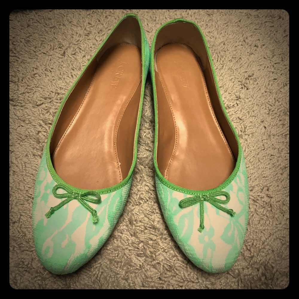 Green J crew flats