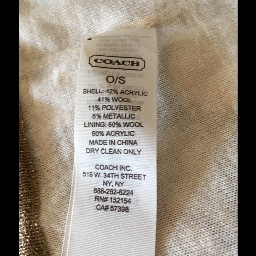 Coach Lurex Sig C Knit Cap / Beanie - Picture 5 of 5