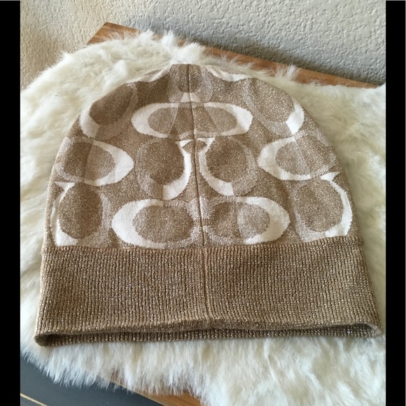 Coach Accessories - Coach Lurex Sig C Knit Cap / Beanie
