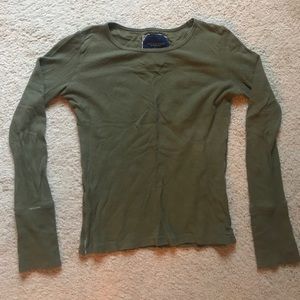 American Eagle Olive Green Thermal Top