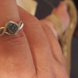 Blue diamond ring size 9 brand new with warranty