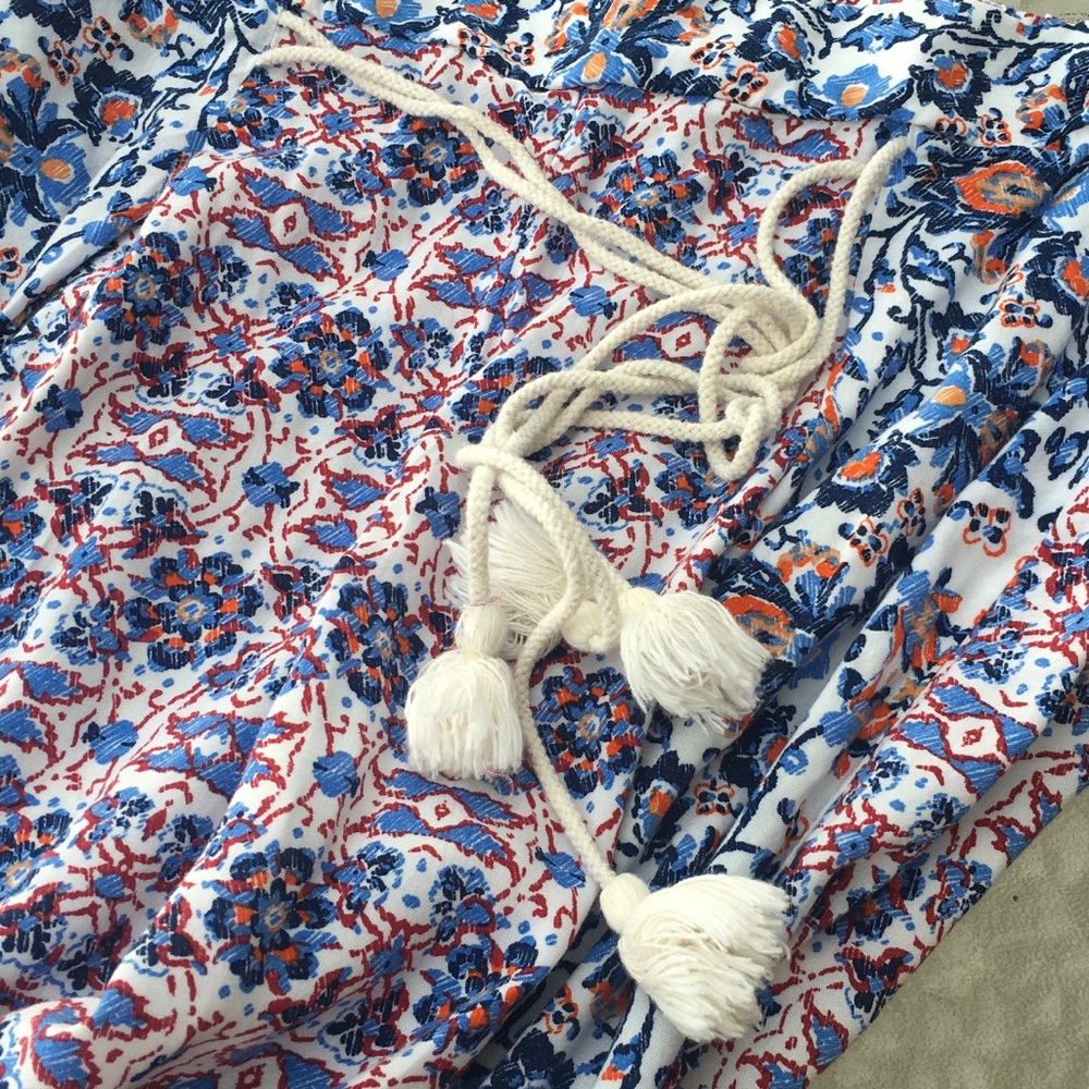 Drawstring floral pattern  pants - Picture 5 of 5