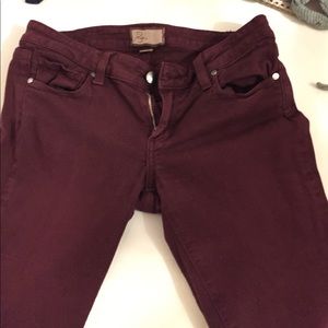 Maroon Paige Jeans