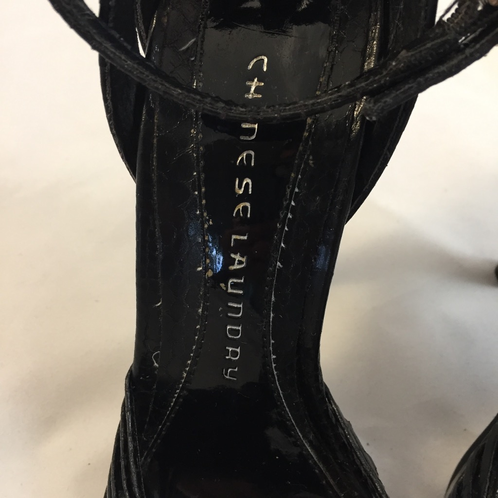 4/$20 Chinese Laundry Black Platform Heels Sz 6.5M - Picture 3 of 7