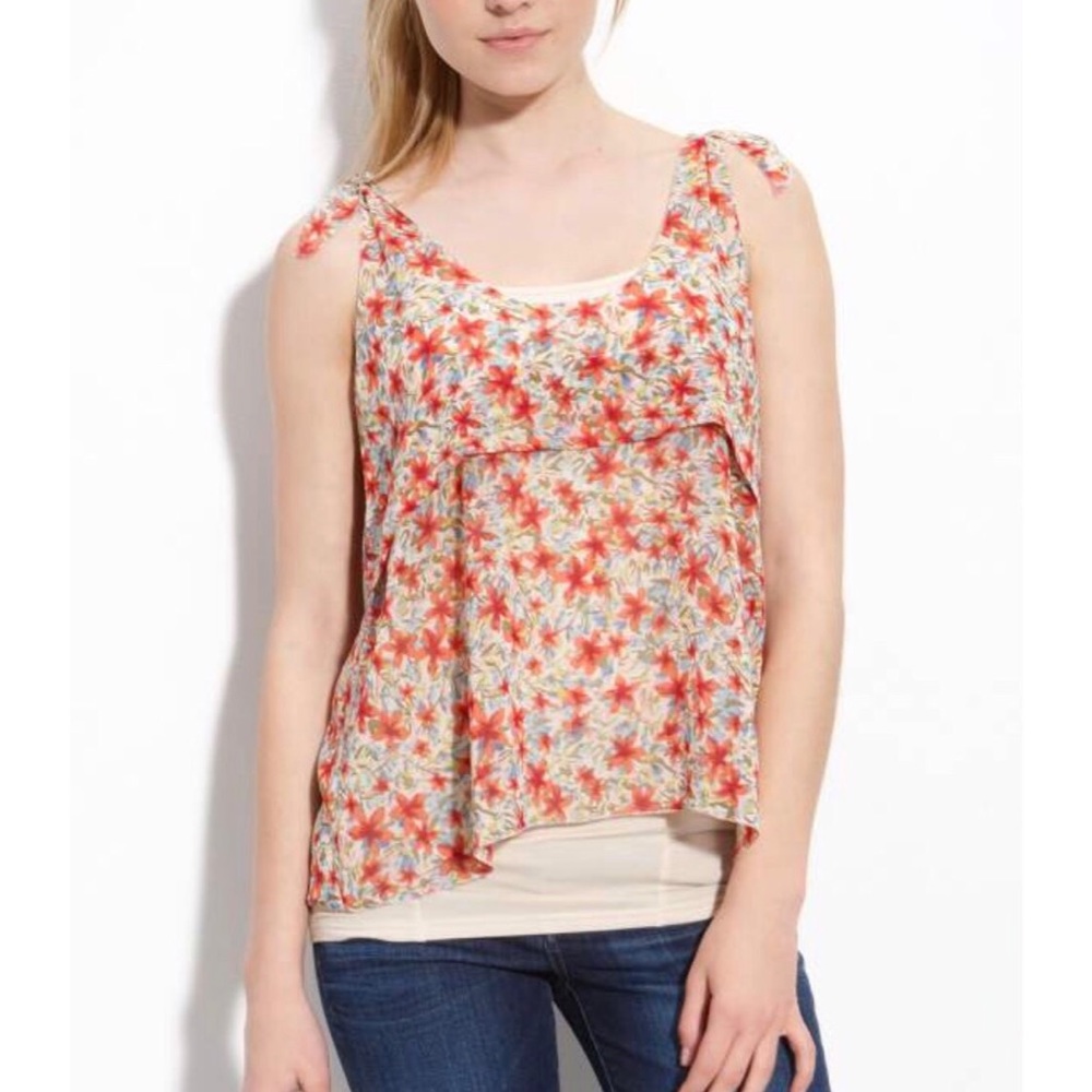 🔥 Floral Shoulder-Tie Tank