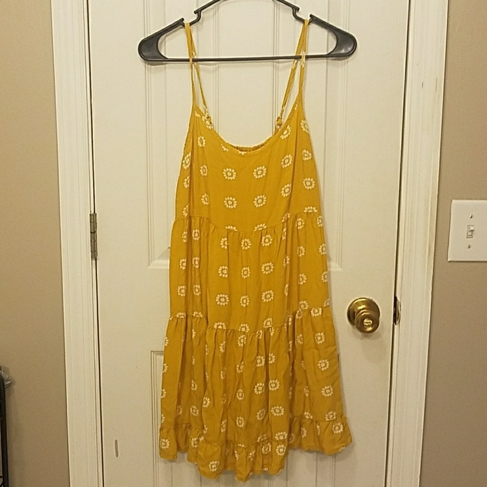 Boho Yellow Flower Sun Dress