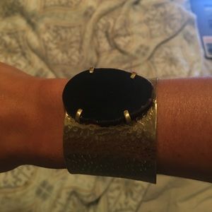 Black agate bangle