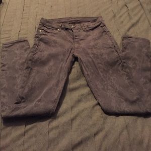 Hudson Grey Pattern Skinny Jeans