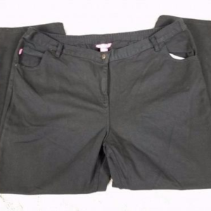 WOMAN WITHIN Women's Black jeans 100%cotton Sz 24W