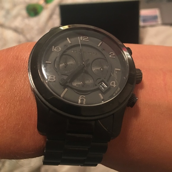 Black Unisex Runway MK watch main image 4