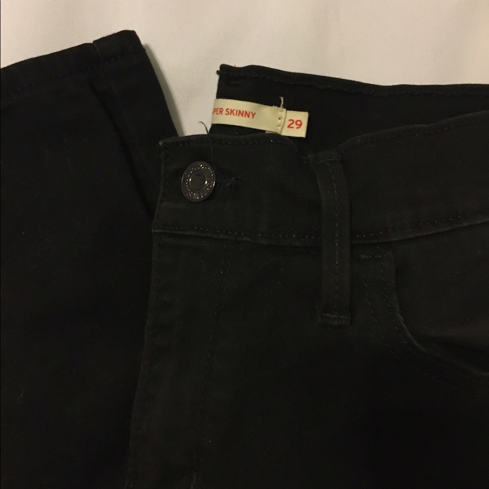 Levi's 710 Super Skinny Black Jeans