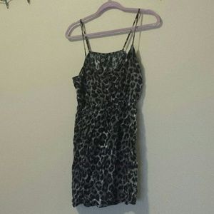 XL Black Leopard Print Tunic Top