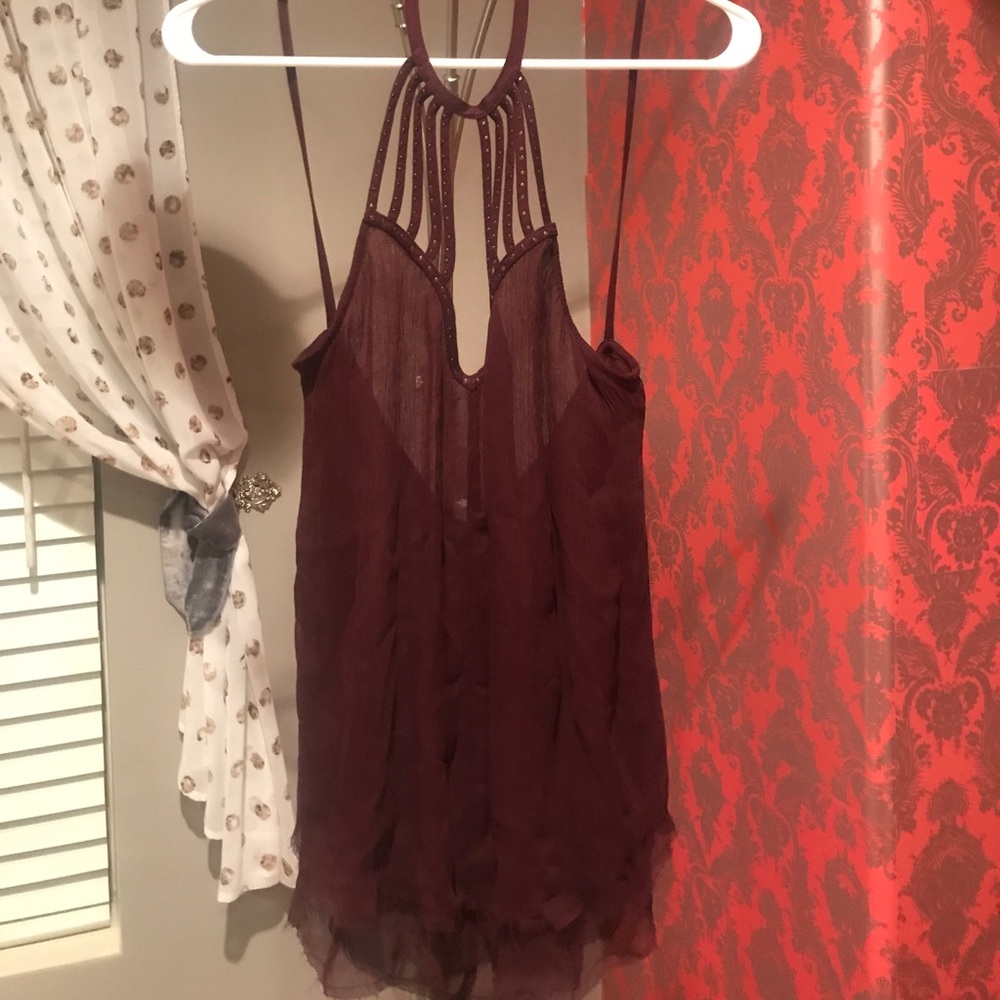 Pins & needles Embellished strappy chiffon top