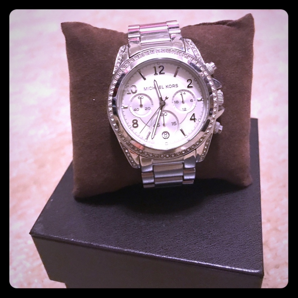 Michael Kors Silver rhinestone watch