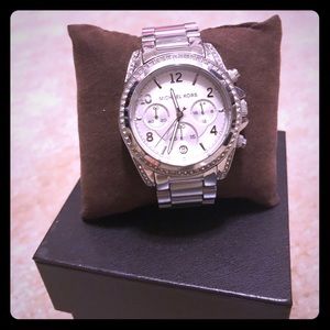 Michael Kors Silver rhinestone watch