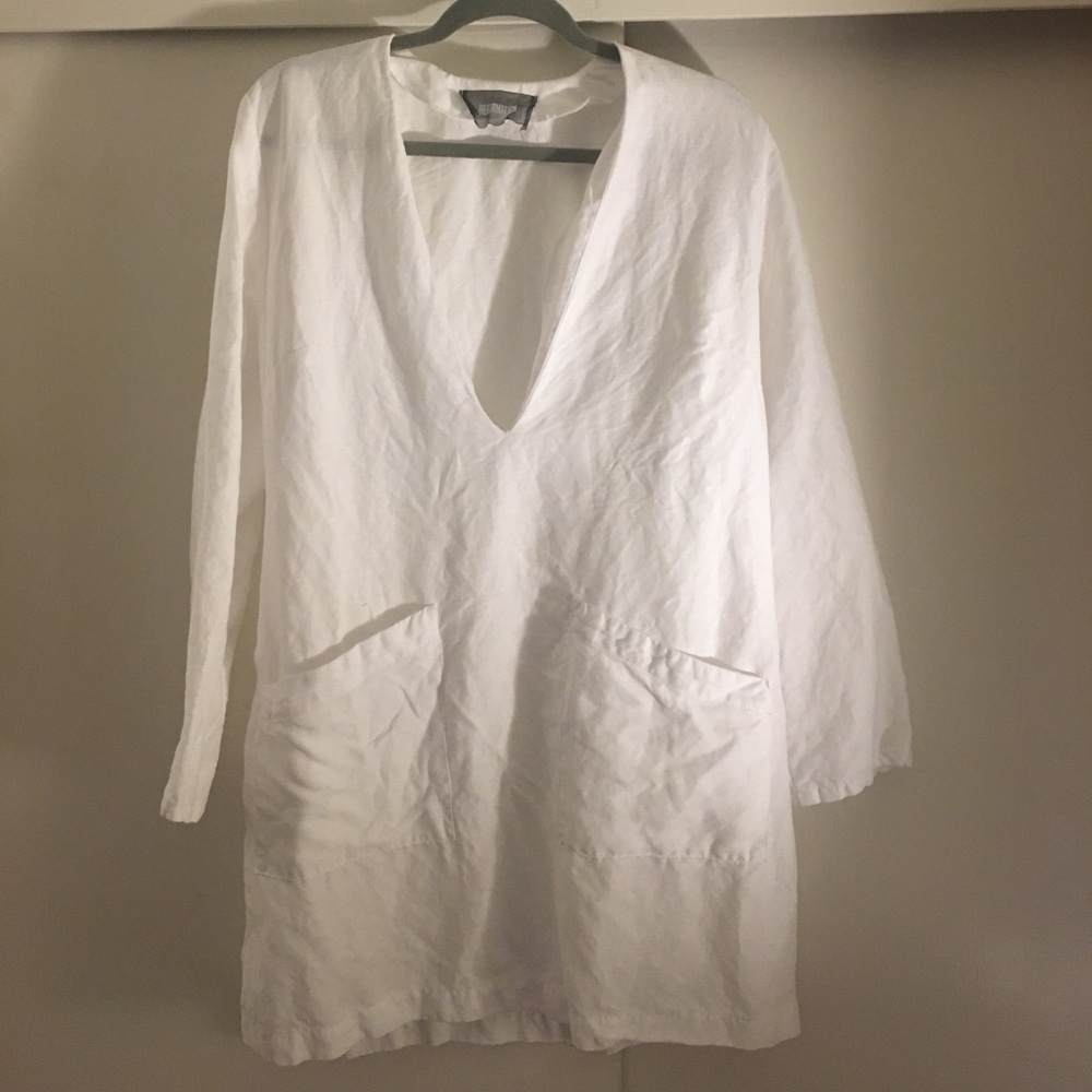 Reformation Caftan Dress in White, sz M - Picture 7 of 8