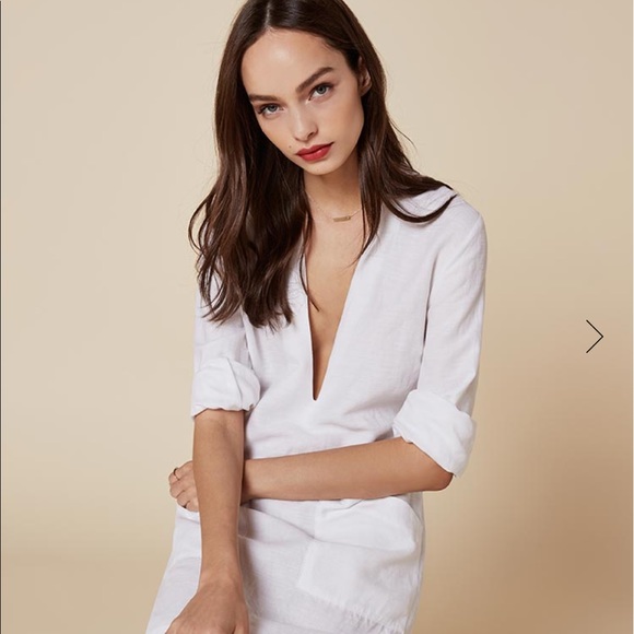 Reformation Caftan Dress in White, sz M - Picture 2 of 8