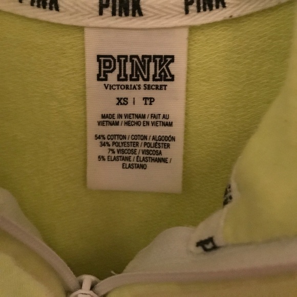 SOLD 💕 PINK Neon Yellow Half Zip - Picture 3 of 7