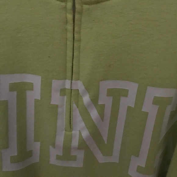 SOLD 💕 PINK Neon Yellow Half Zip - Picture 6 of 7