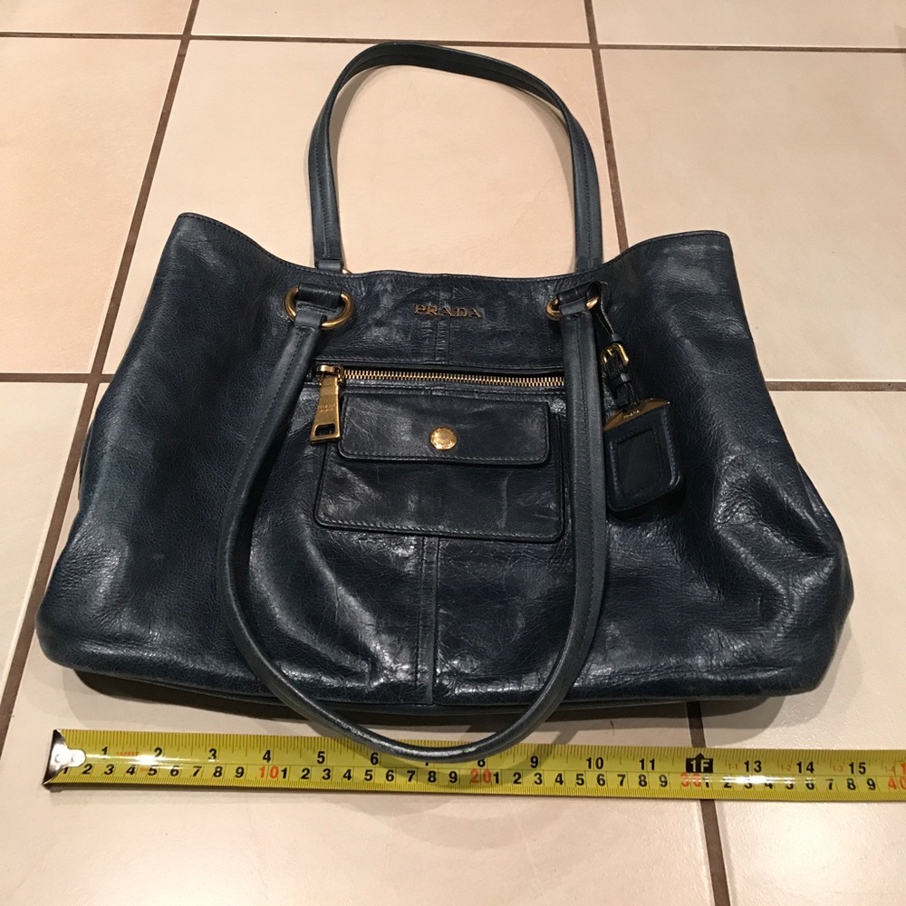 Prada large leather tote