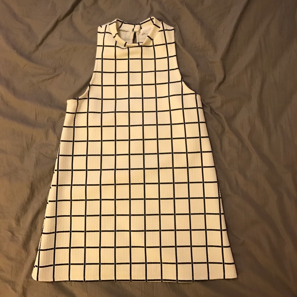 Urban Outfitters checkered mock neck dress