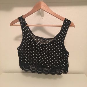Black Poka Dot bralette