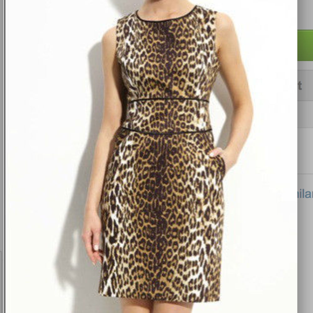 Tahari Janine Leopard Print Sheath Dress