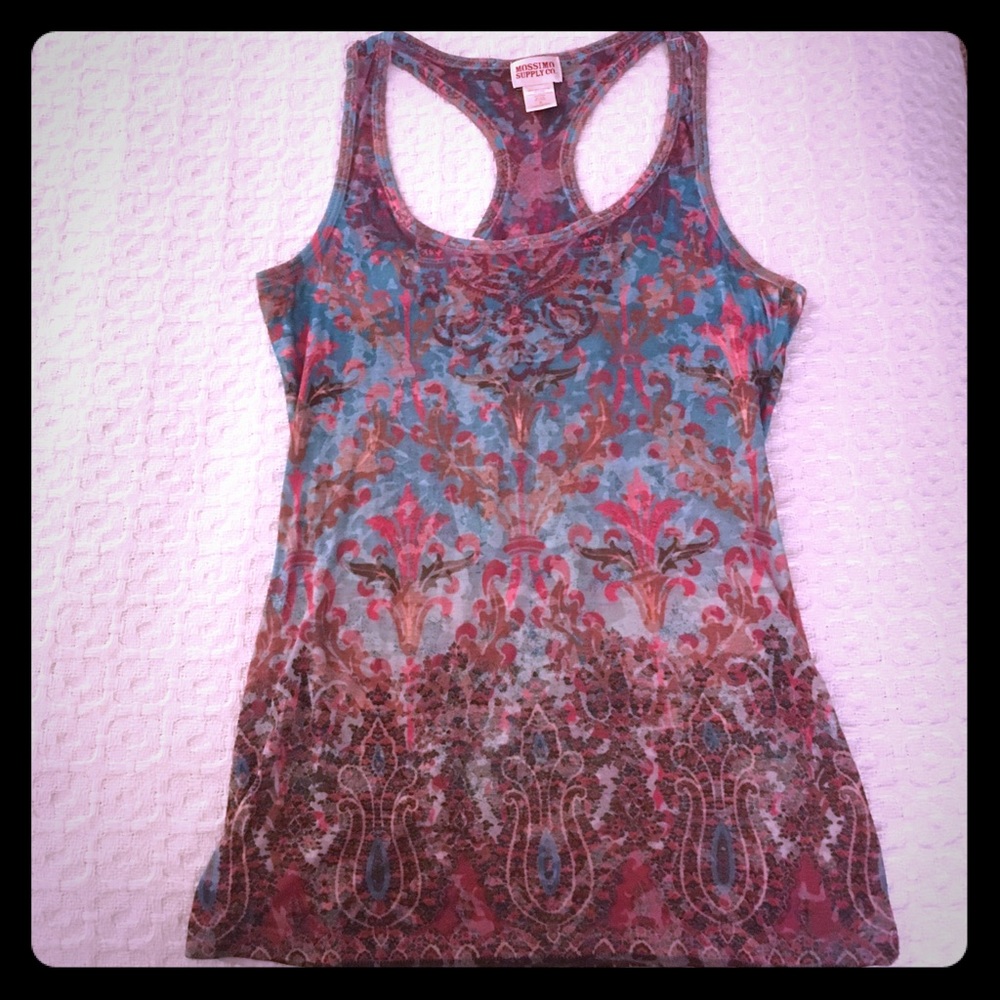 Detailed print tank top
