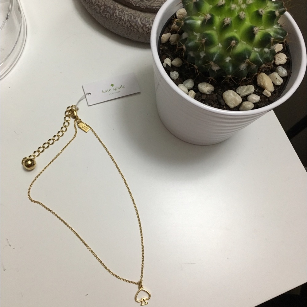 Katespade open spade necklace nwt!!